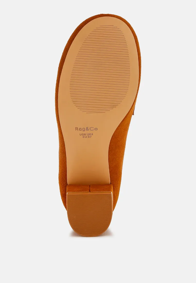 Aloha Tassels Detail Genuine Suede Loafers