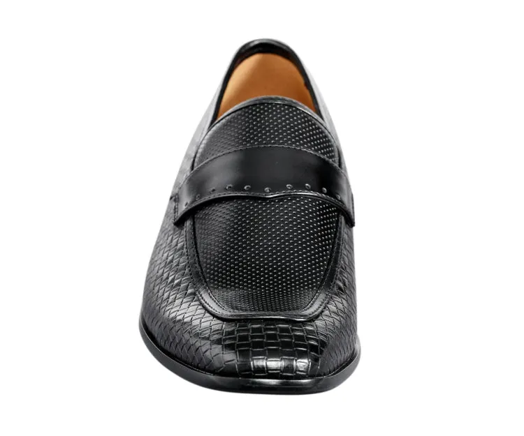 Amali Wren Elegant Dress Loafers Men’s Pu Leather Black