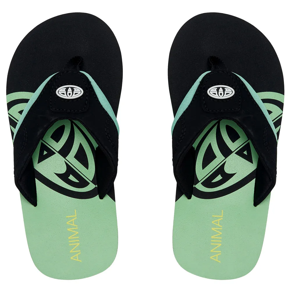 Animal Boys Jekyl Slice Flip Flops   - Black