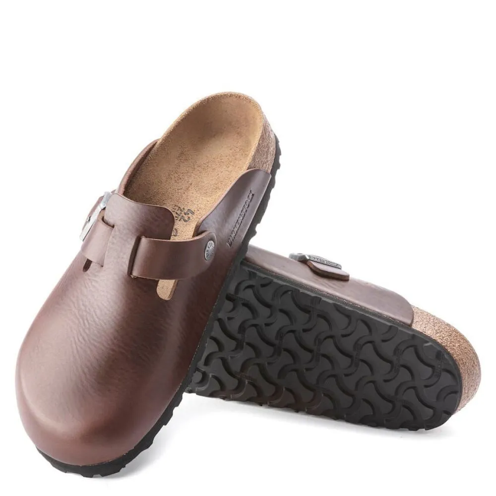 Birkenstock Men's Boston Grip Leather in Vintage Wood Roast