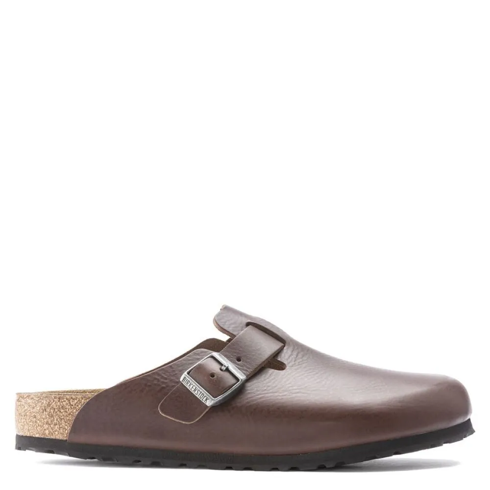 Birkenstock Men's Boston Grip Leather in Vintage Wood Roast