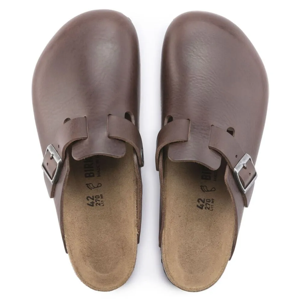 Birkenstock Men's Boston Grip Leather in Vintage Wood Roast