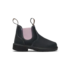 Blundstone 2195 - Kids Navy Suede with Pale Pink Elastic