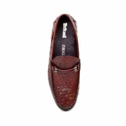 British Walkers Capitan Men's Bordeaux Red Leather Loafers