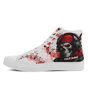Buy One Get One White Color Personalized Fashion Sneaker High Top Skull Comfortable Shoe,FN024-240270087