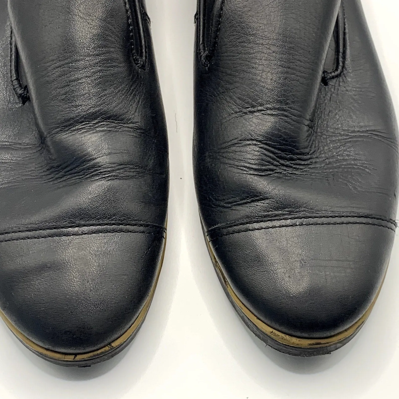 CHELSEA CREW Black Label Women's Black Round-Toe slip-On Shoes SZ 6