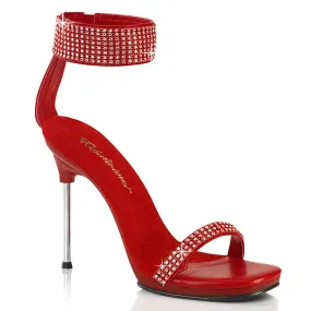 CHIC-40 Fabulicious 4 1/2" Chic Red Faux Leather Sexy Shoes (High Heels)