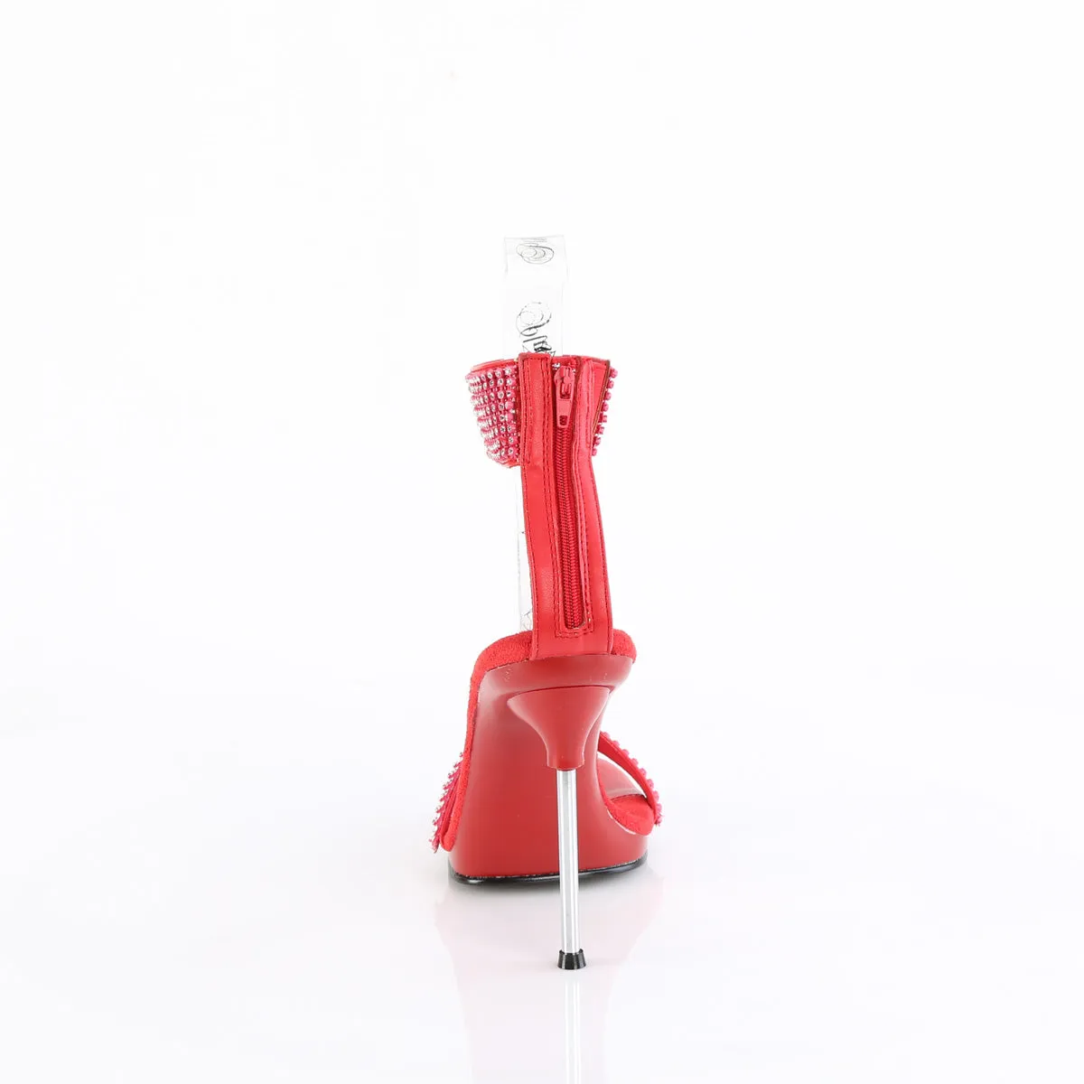 CHIC-40 Fabulicious 4 1/2" Chic Red Faux Leather Sexy Shoes (High Heels)