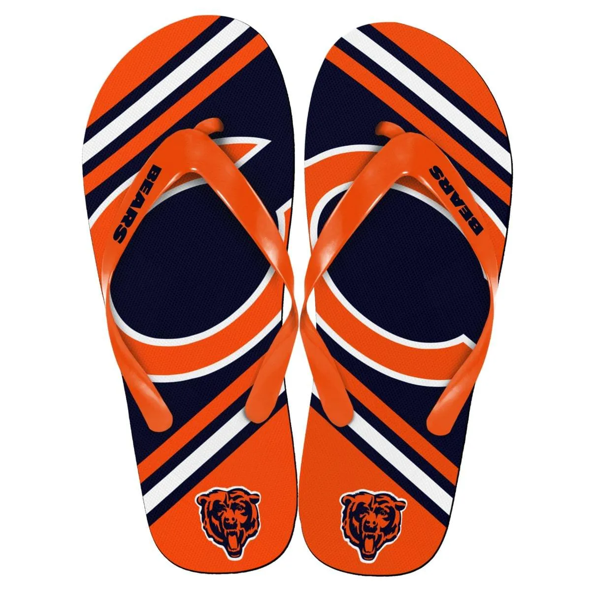 Chicago Bears NFL Unisex Big Logo Flip Flops