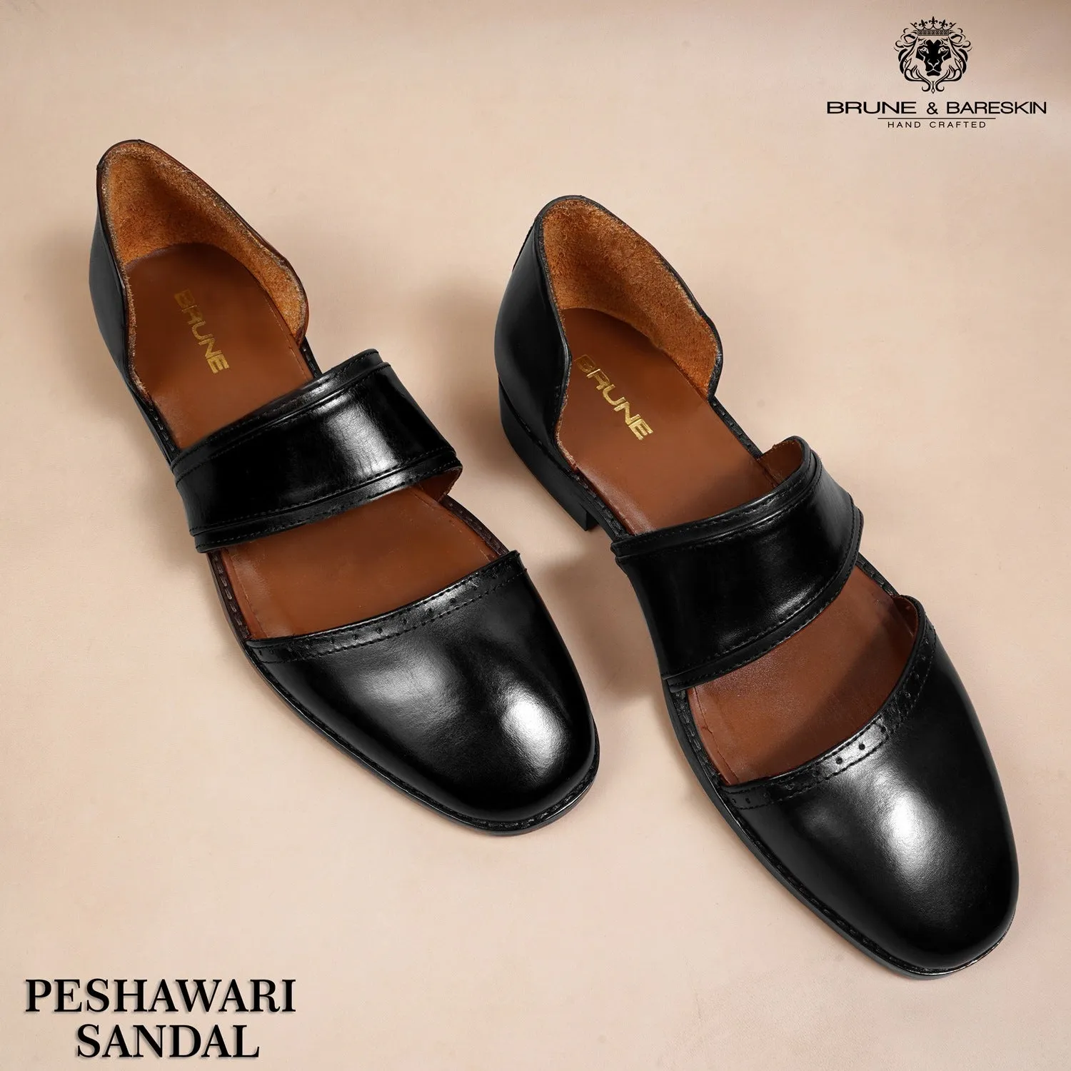 Classic Black Peshawari Sandals