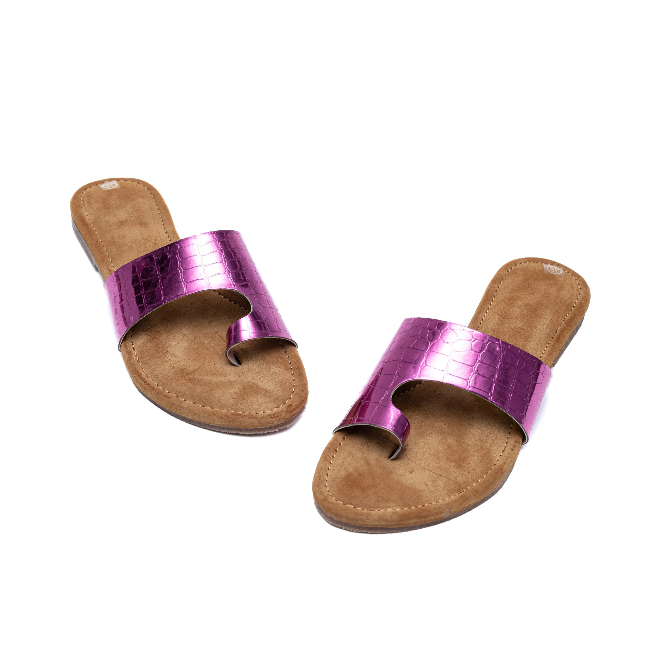 Croc Thumb Flats - Neon Pink