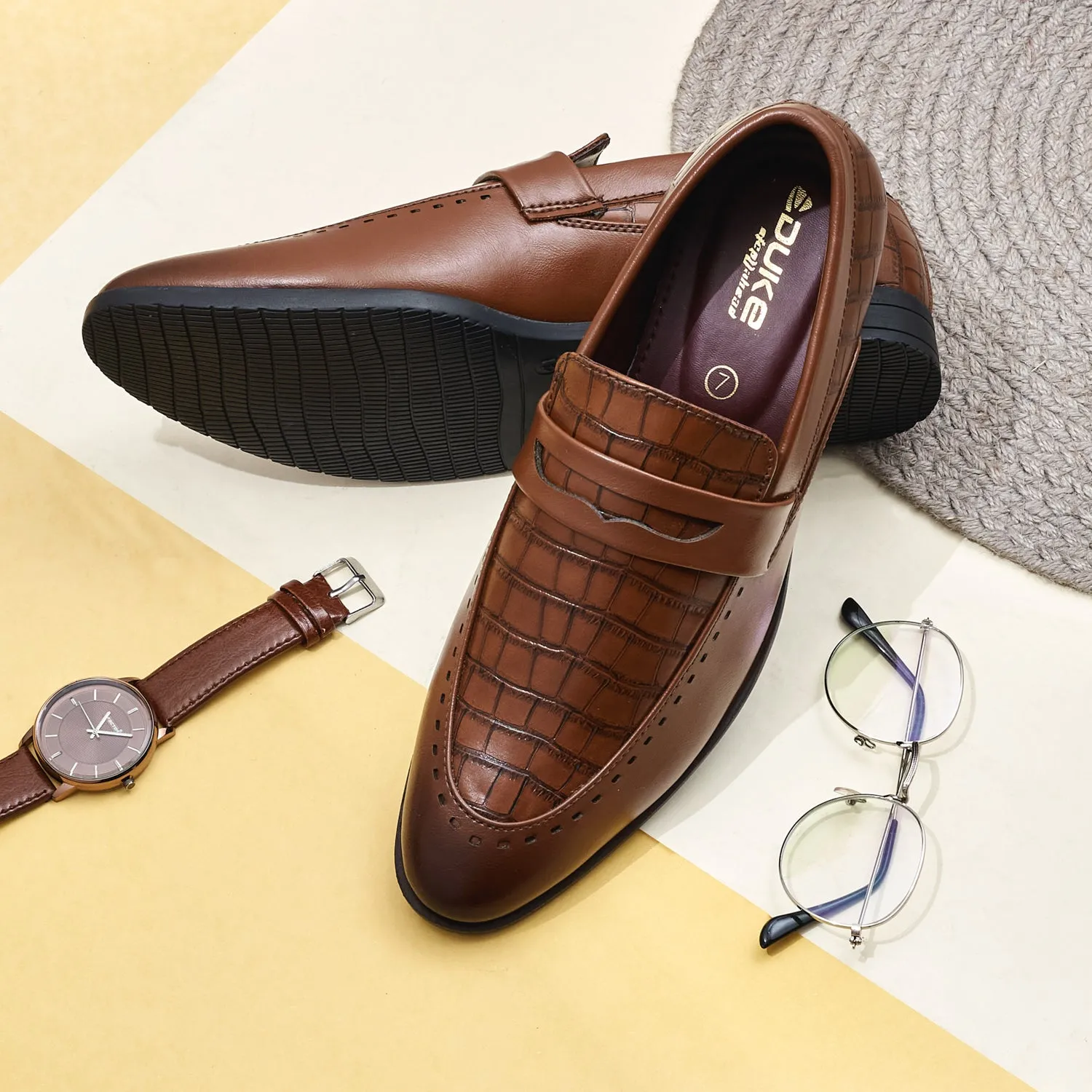 Duke Men Formal Penny Loafers (FWOL8099)