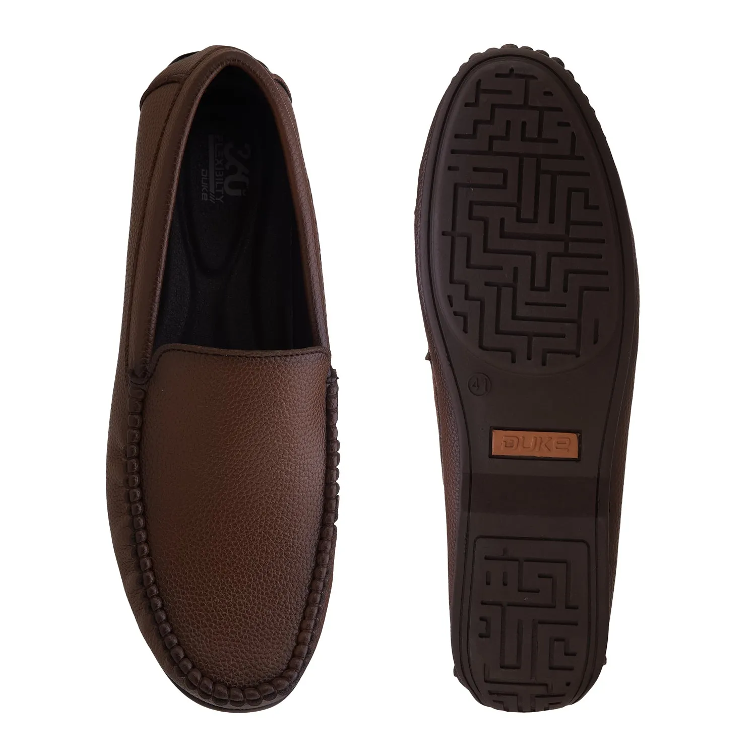Duke Men Textured 360 Flexible Loafers (FWOL4016)
