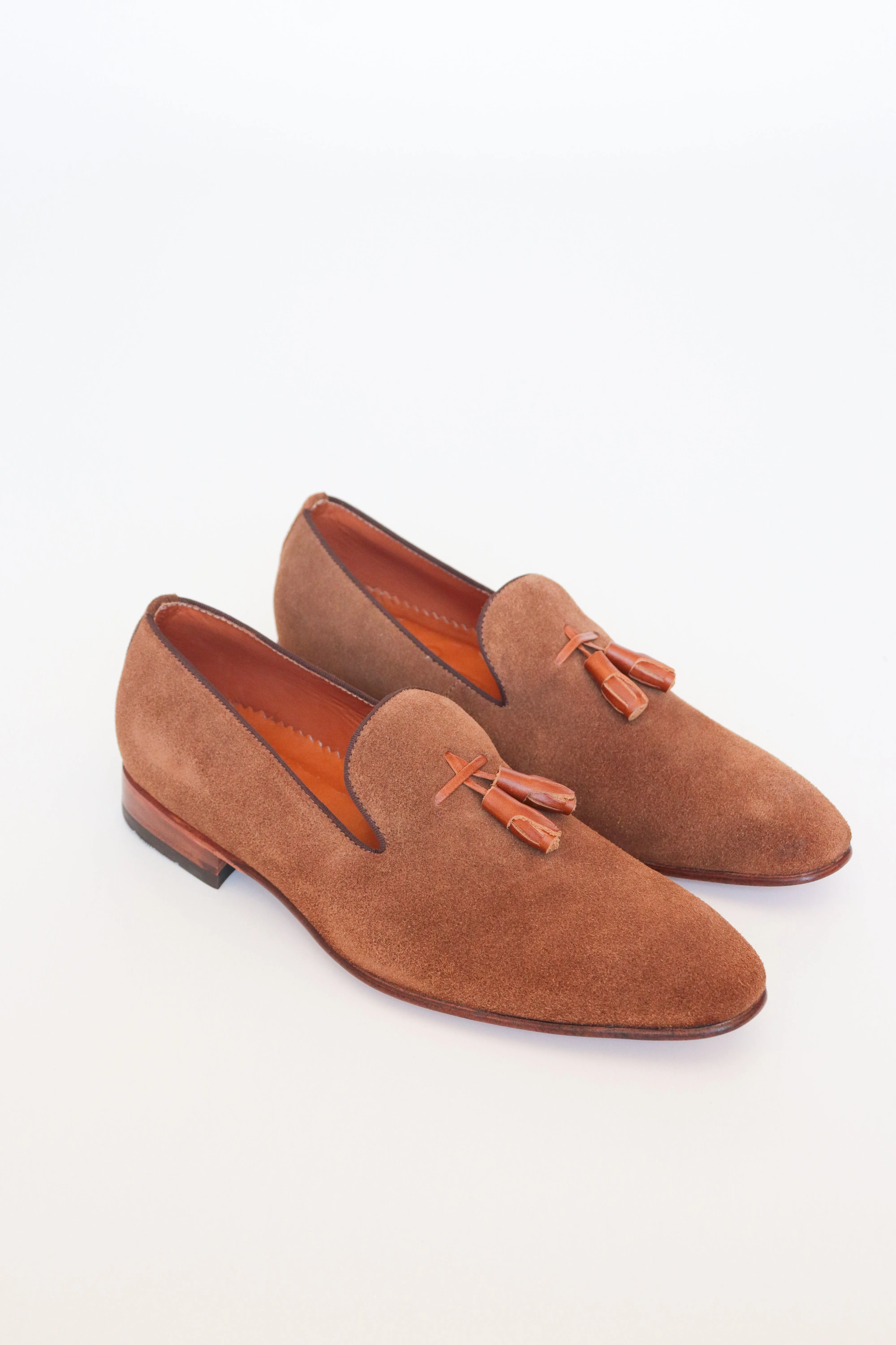 Elegance Tan Suede Loafers