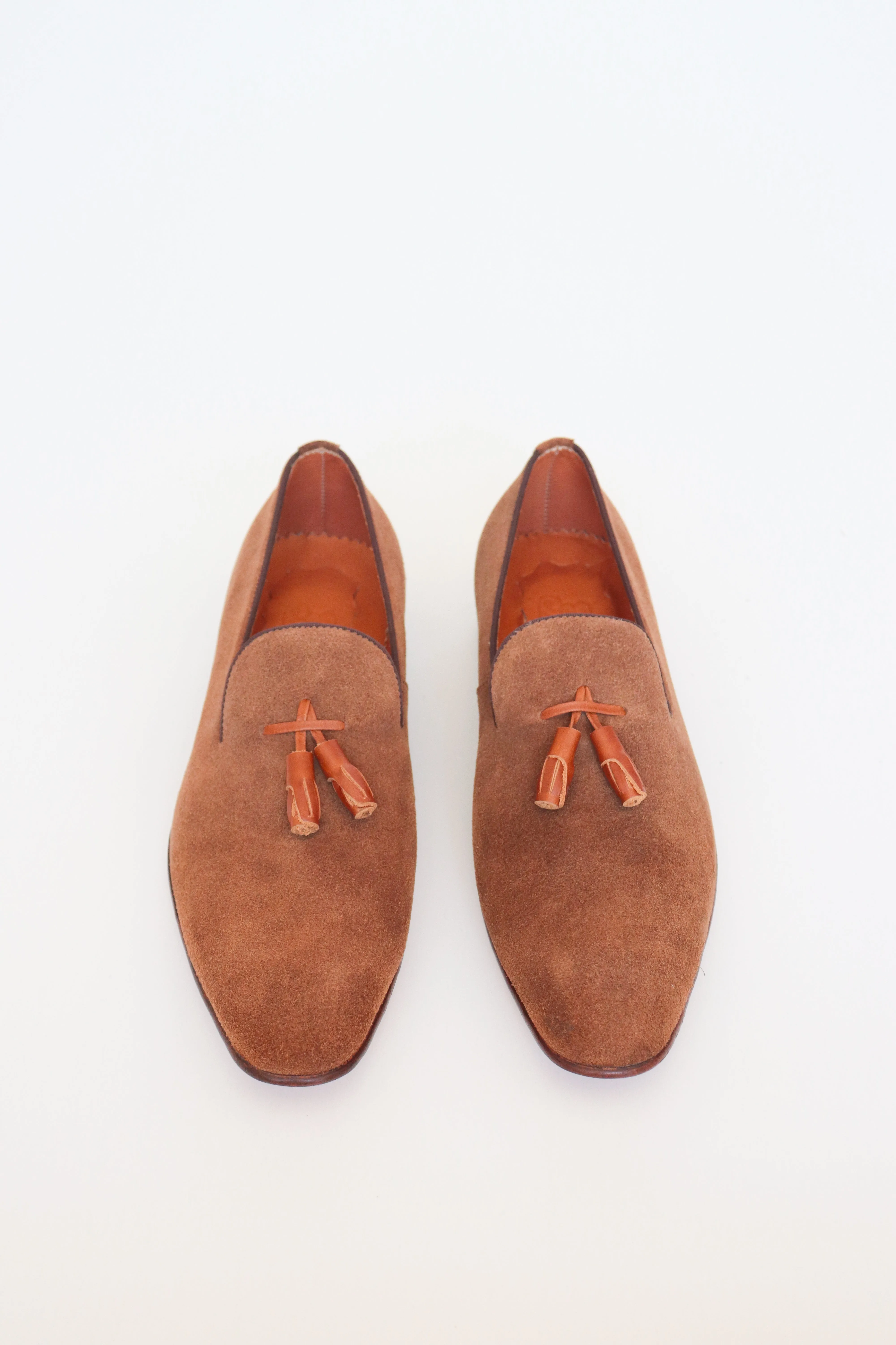Elegance Tan Suede Loafers