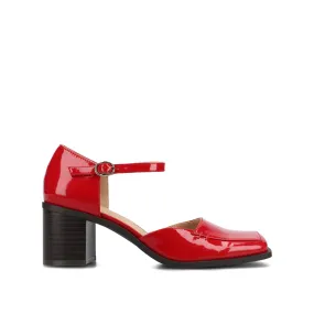 EVANGELINE BLOCK D'ORSAY HEELS IN PATENT