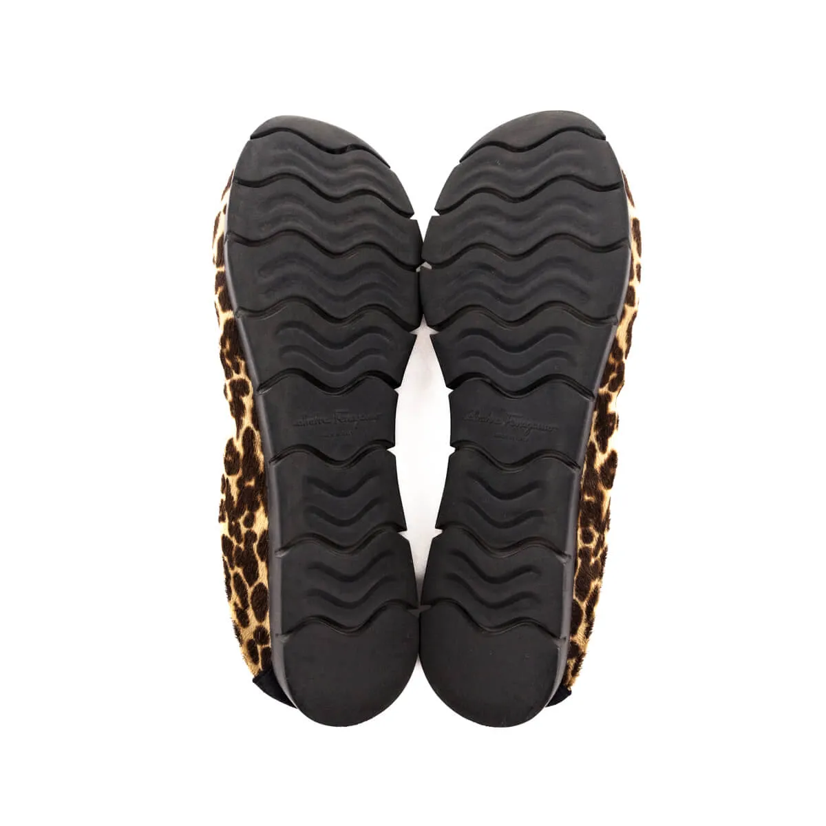 Ferragamo Leopard Pony Hair Ballet Flats Size US 5 | EU 35