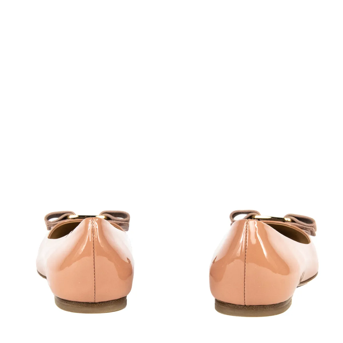Ferragamo New Blush Patent Varina Ballet Flats Size US 5 | IT 35.5