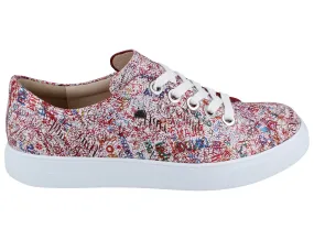 Finn Comfort Women's El Paso Sneakers- Words Rosso