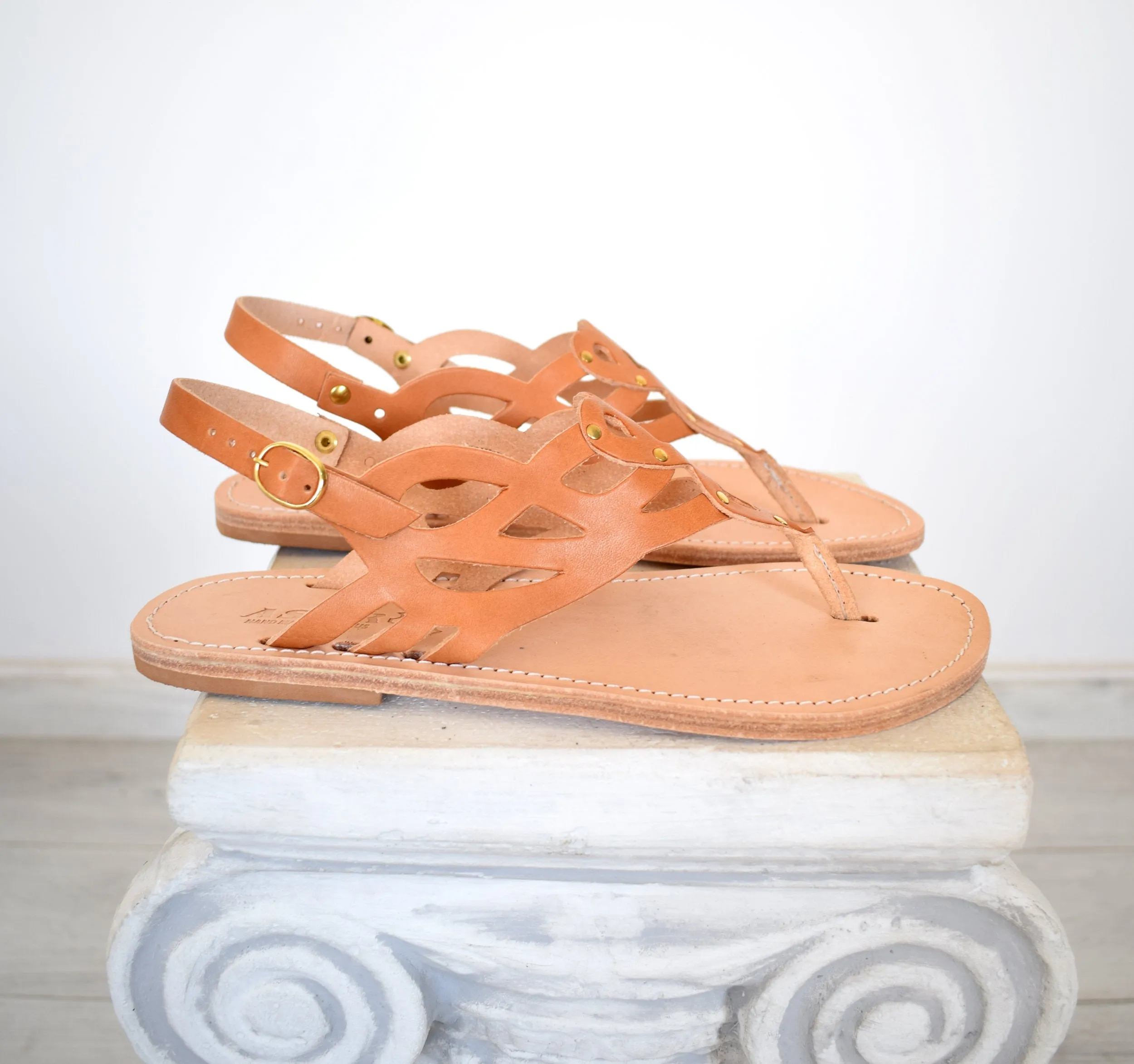 FlipFlop sandals, T-strap leather sandals, Handmade Thong women sandals
