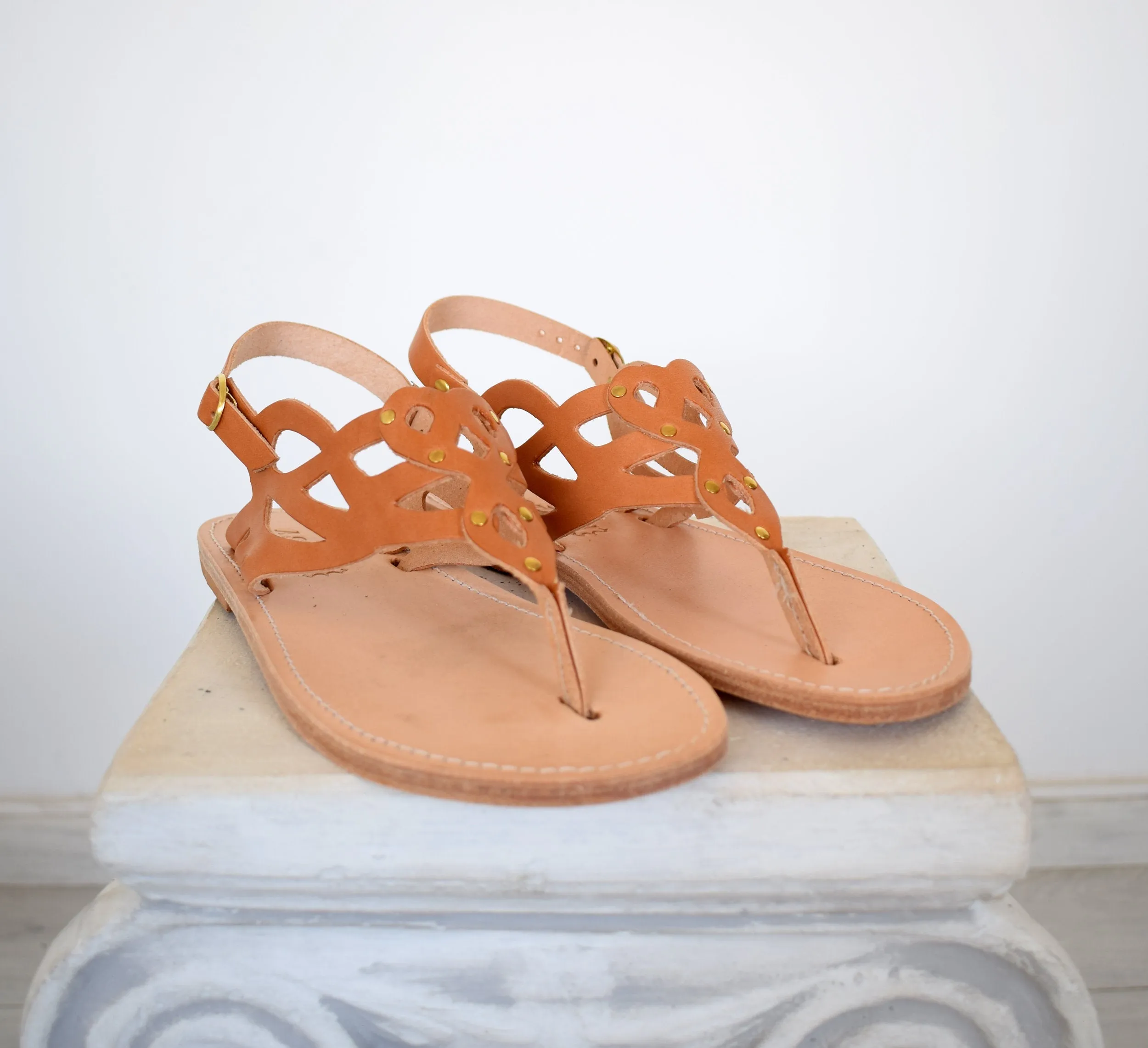 FlipFlop sandals, T-strap leather sandals, Handmade Thong women sandals