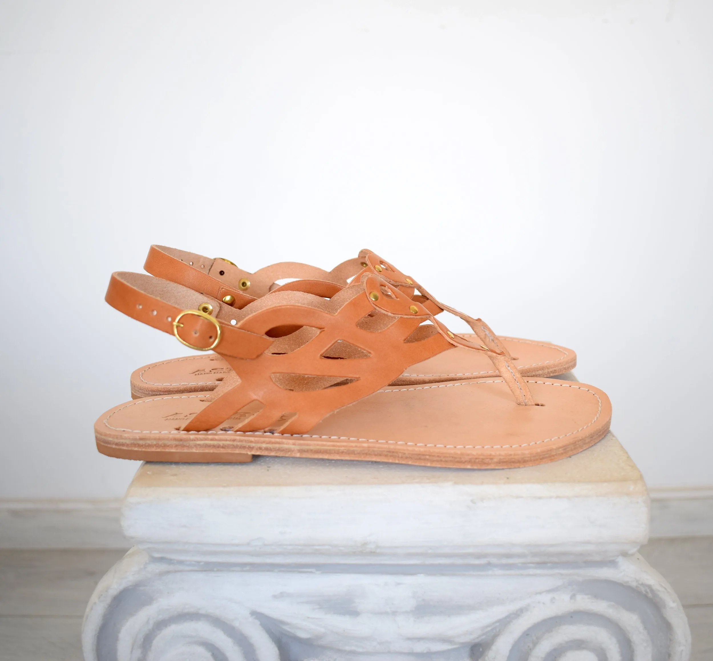 FlipFlop sandals, T-strap leather sandals, Handmade Thong women sandals