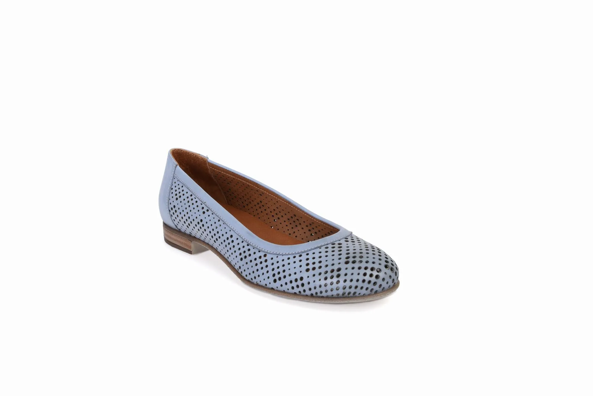 FOOT FEDERATION OPENWORK FLAT WOMEN'S SHOE DENIM BLUE