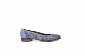 FOOT FEDERATION OPENWORK FLAT WOMEN'S SHOE DENIM BLUE
