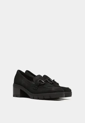 Gabor-Suede Loafers (MID) Black Suede
