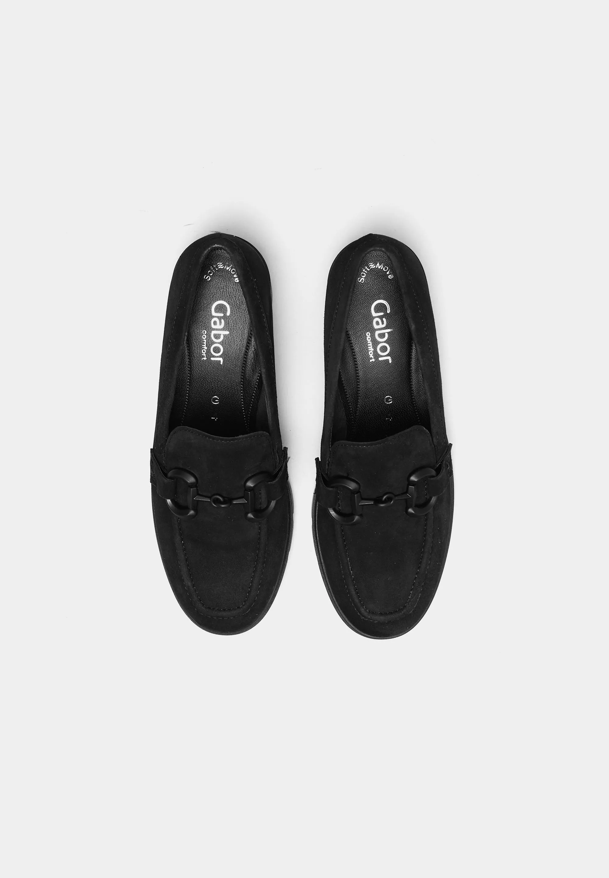 Gabor-Suede Loafers (MID) Black Suede