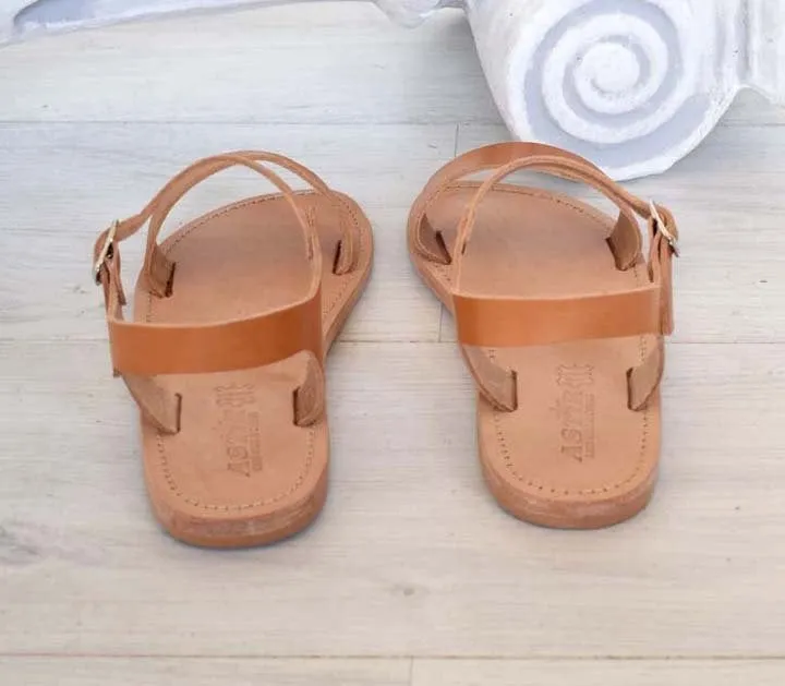 Greek handmade, Brown sandals, High Quality Genuine Leather, handcrafted leather, Roman sandals, Spartan leather sandals, ANTIPAROS