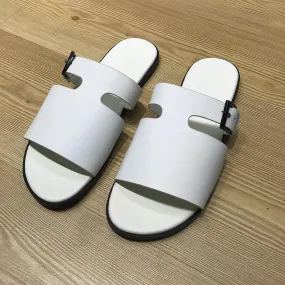 Hermes Izmir Men's Classic Sandal White
