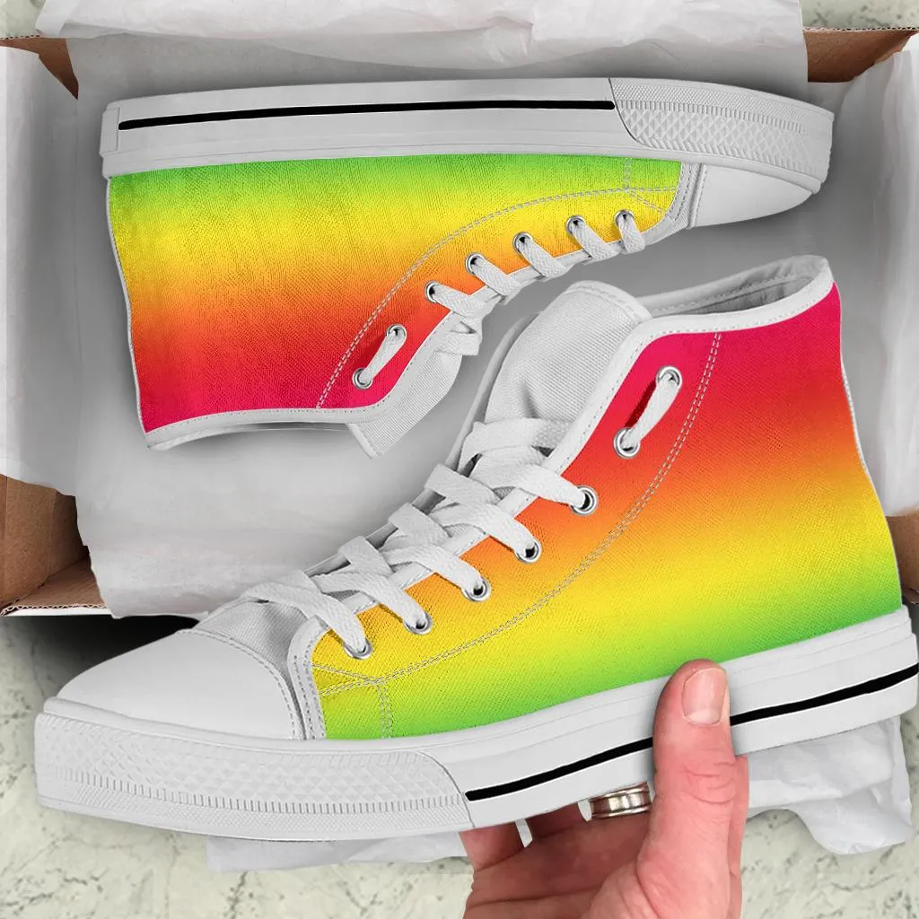 High Top Sneakers - Unisex Colorful Sneakers #2 | Custom Sneakers Women, Custom Women's Sneakers, Customized Sneakers, High Top Sneakers for Women