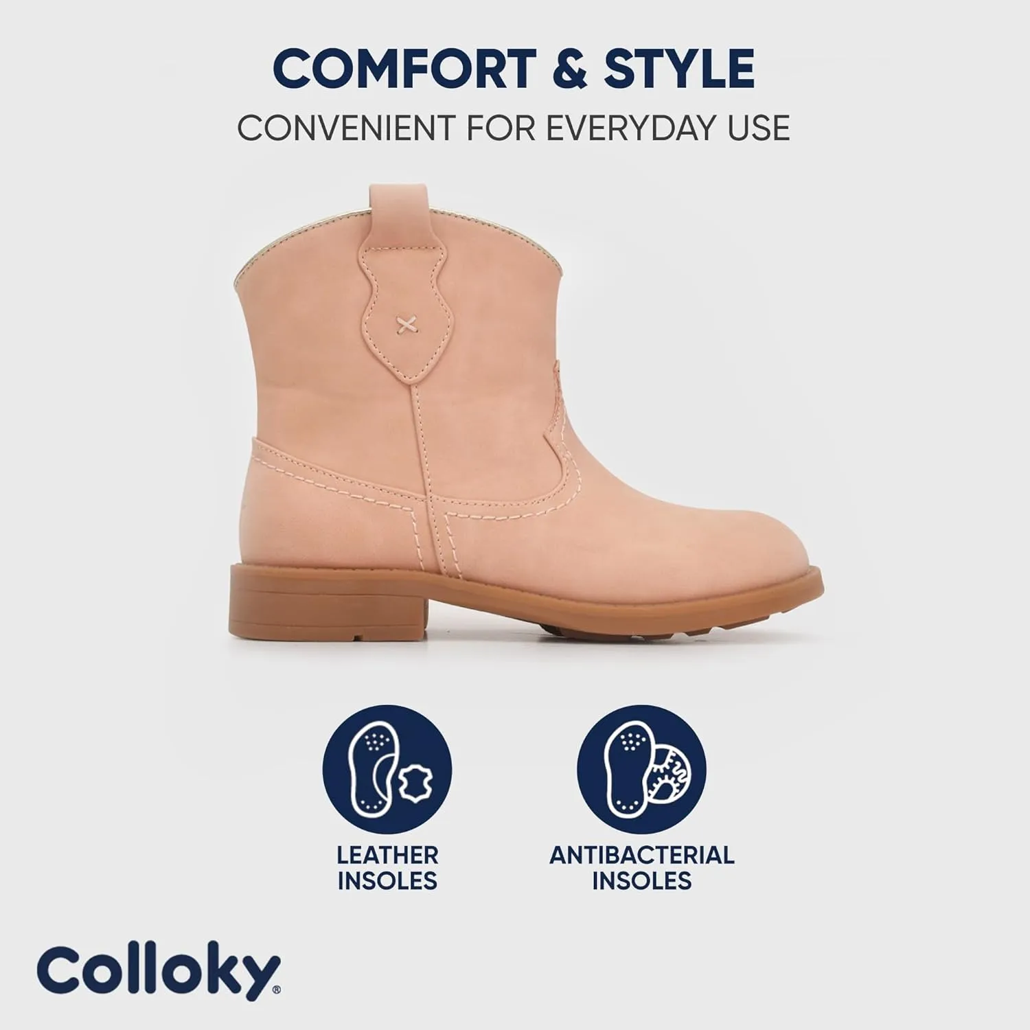 Kid Boots for Girls - Fashionable, Durable & Lightweight Boots - Leather, Non-Slip Insoles - Stylish Footwear for Kids