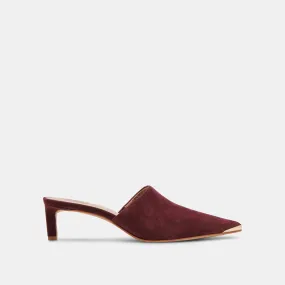 LEXY HEELS CRANBERRY SUEDE
