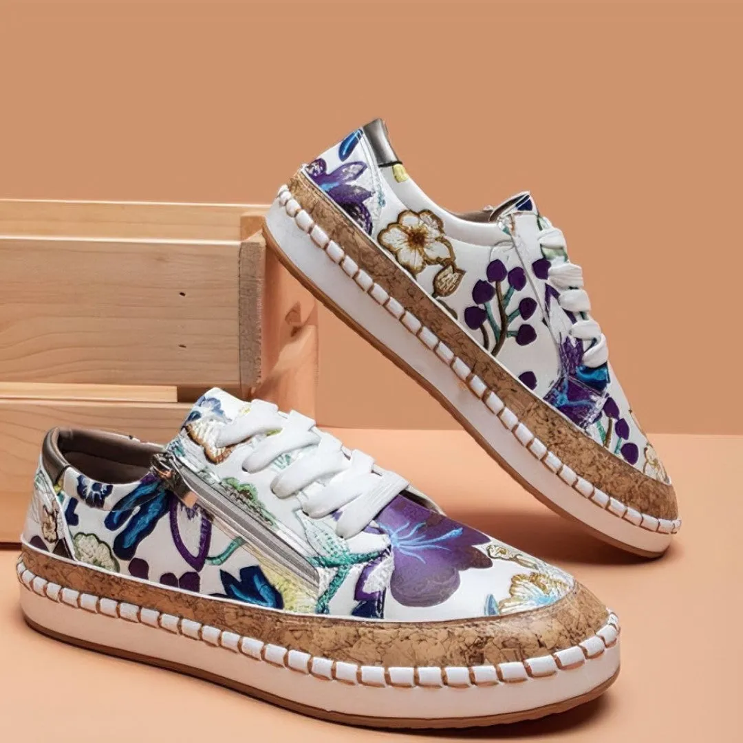 Lily Comfortable Floral Sneakers