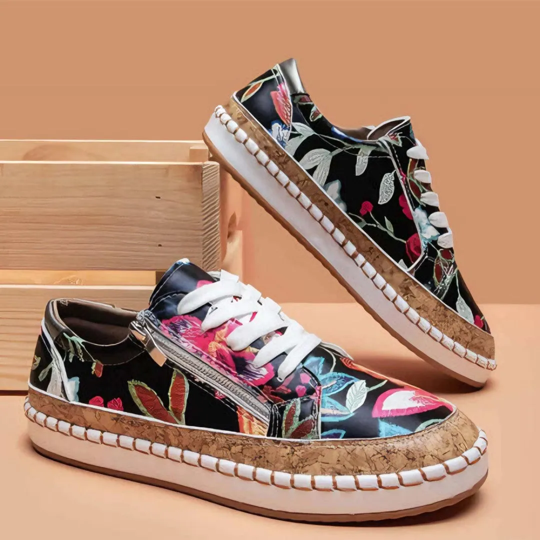 Lily Comfortable Floral Sneakers