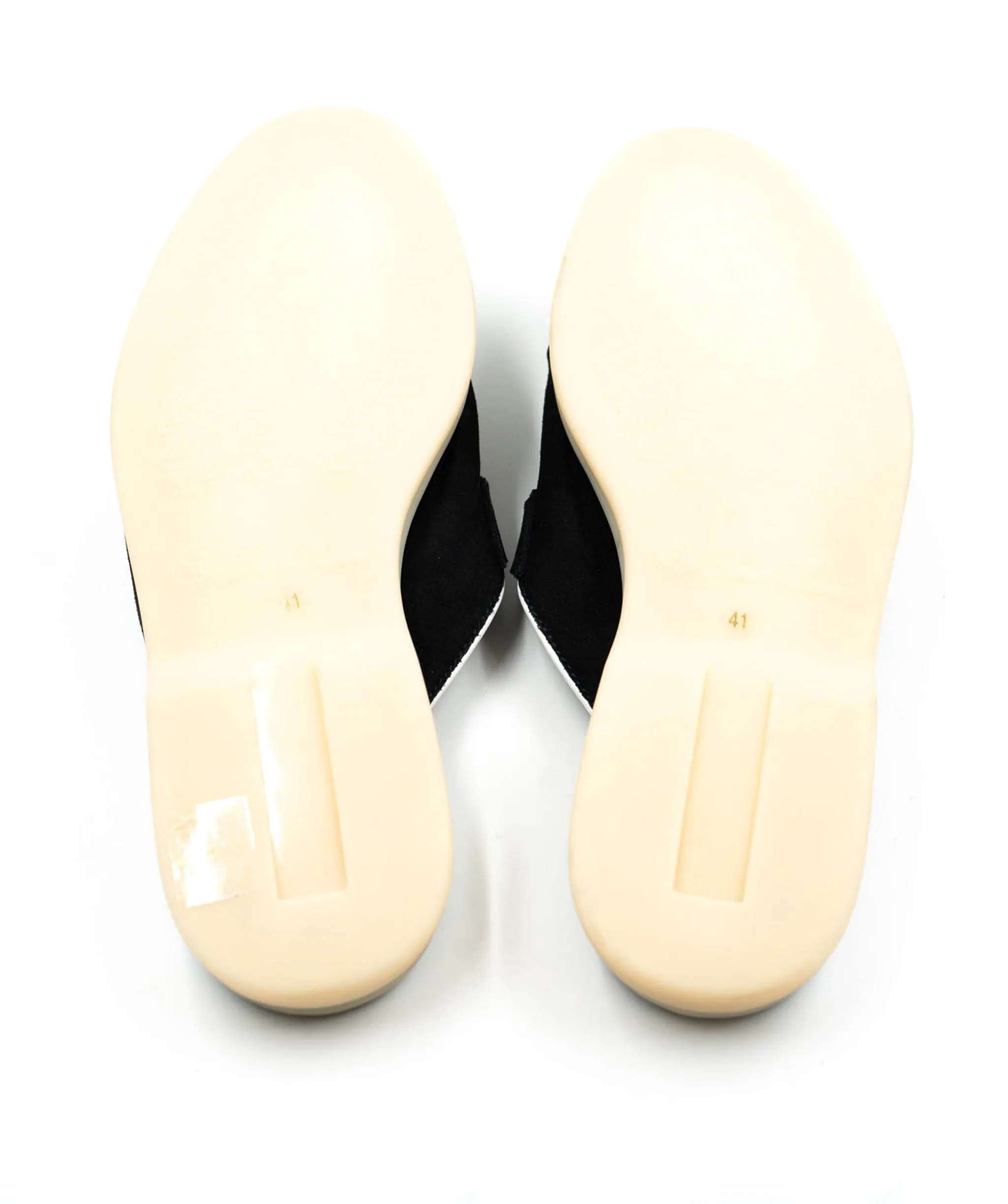 Loro Piana navy open back loafers white piping Charms walk Babourch loafers ASL4806