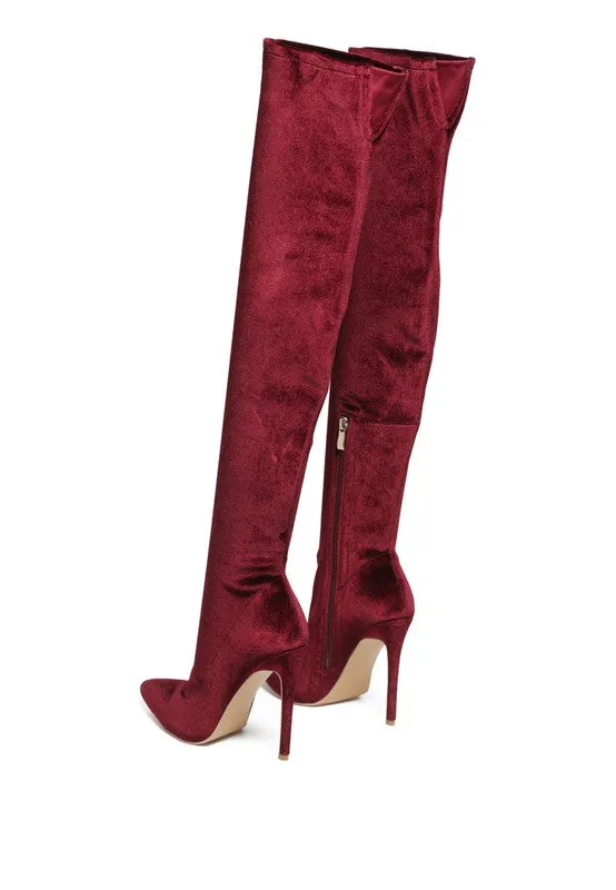 Madman Over-the-Knee Velvet Boots