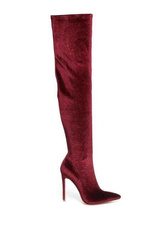 Madman Over-the-Knee Velvet Boots