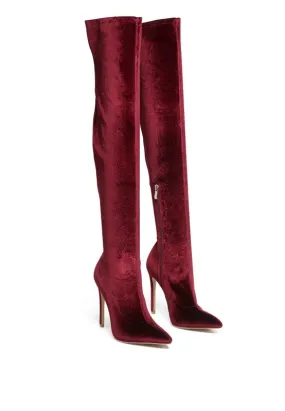 Madman Over-the-Knee Velvet Boots