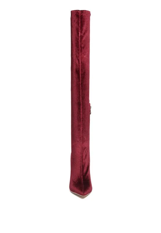 Madman Over-the-Knee Velvet Boots