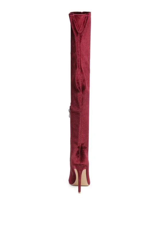 Madman Over-the-Knee Velvet Boots