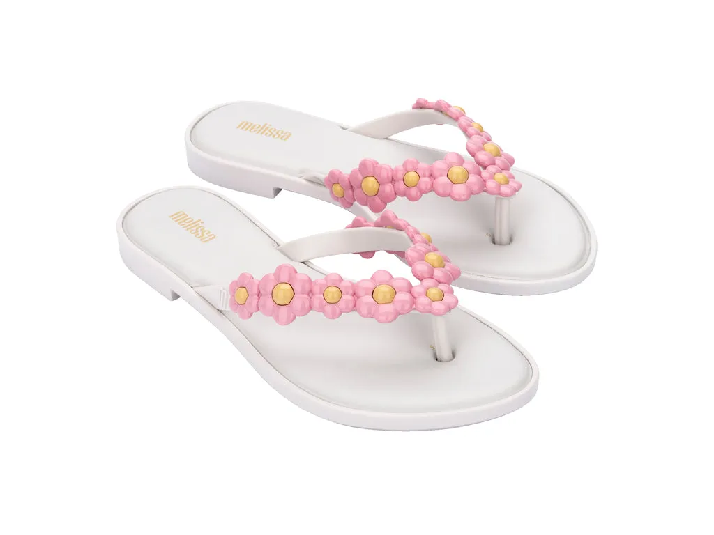 Melissa Spring AD White Pink Flipflops For Women