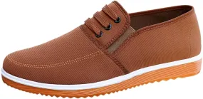 Mens Breathable Soft Sole Casual Sport Shoes Thick Sole Flats Comfortable Lighweight Sneakers Flat Bottom Comfy Outdoor Walking Shoes for Men