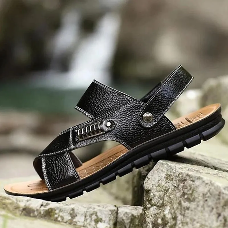 Men's Comfort Shoes Casual Outdoor Leather Breathable Rivet Sandals