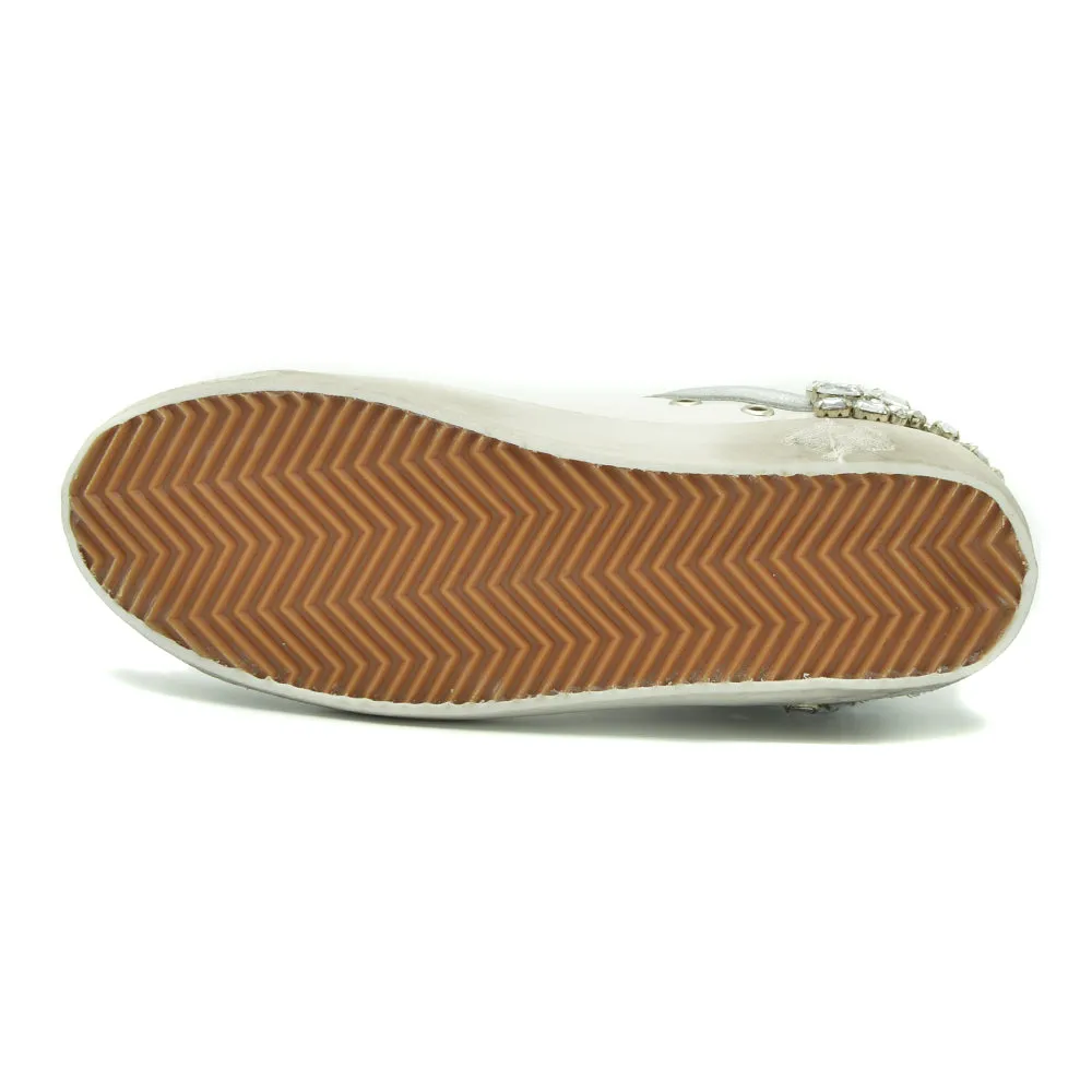 Men's Leather Sneakers With Rhinestones | Men's Flats | Plus Size