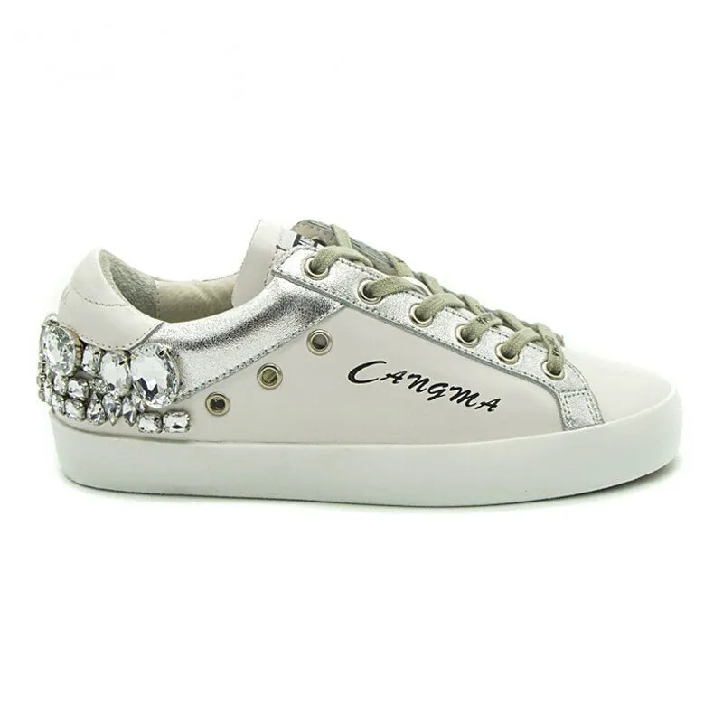 Men's Leather Sneakers With Rhinestones | Men's Flats | Plus Size