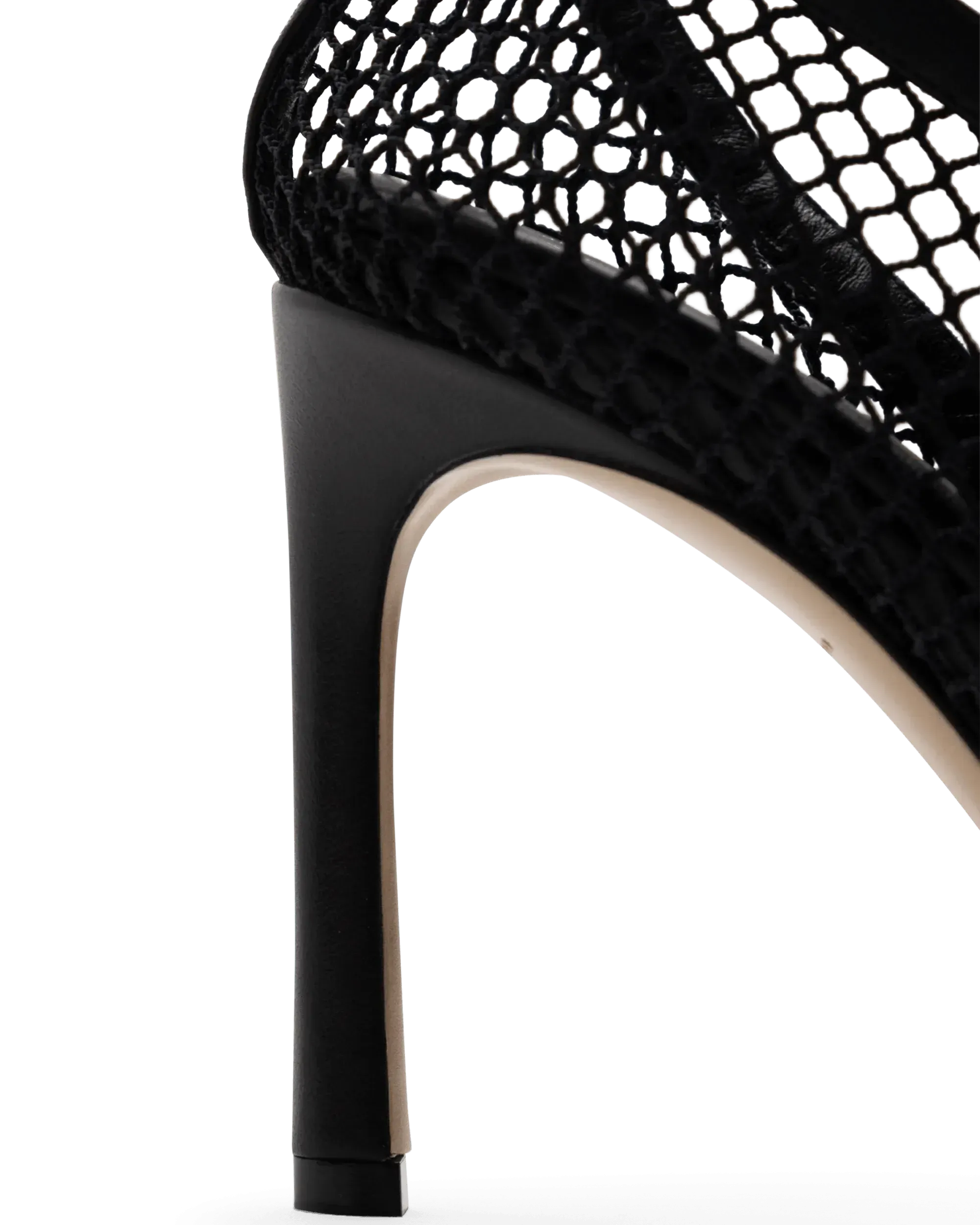 Mesh Ankle Strap Heels
