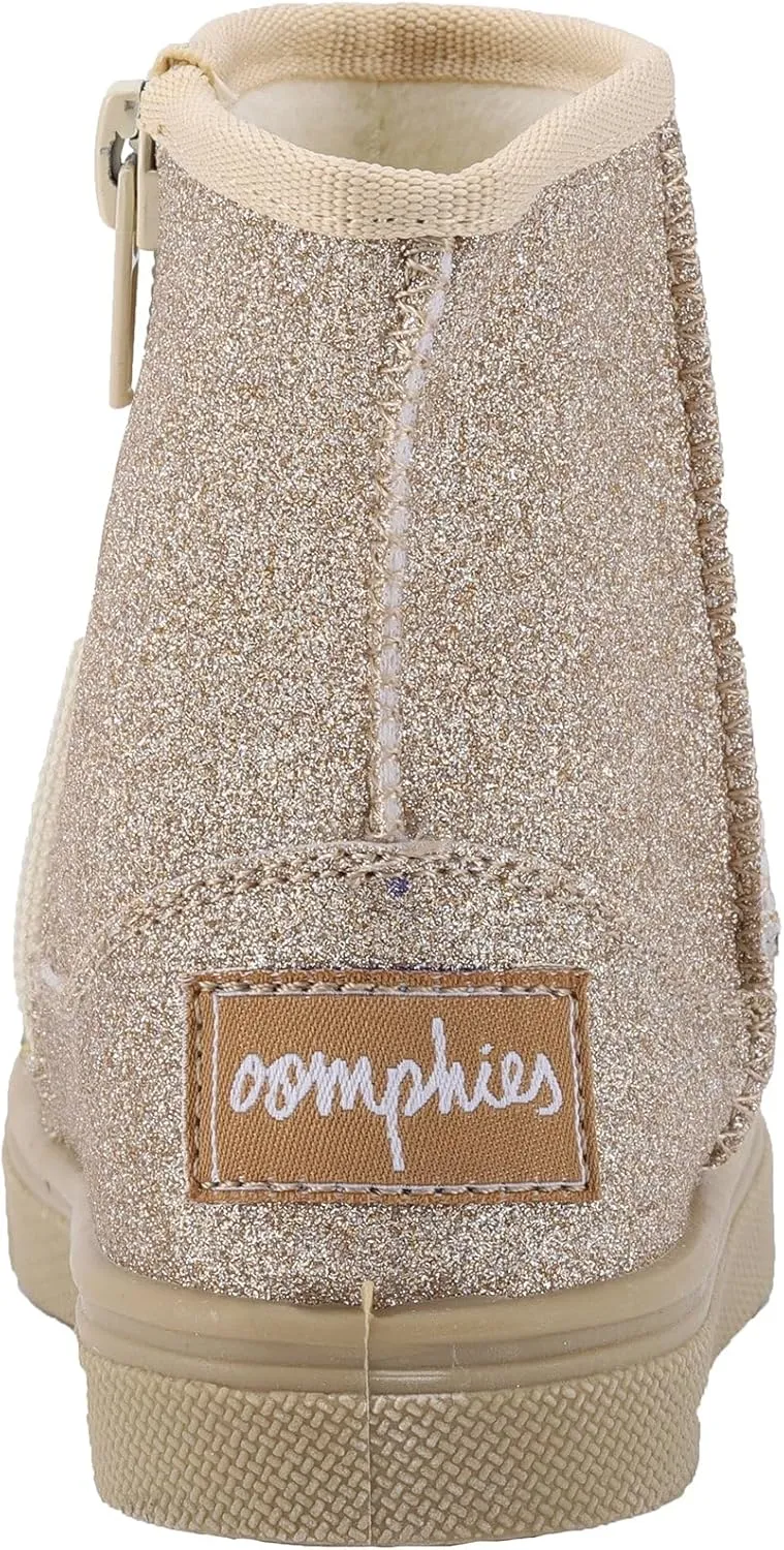 Oomphies Frost Kids' Cozy Boots with Faux Fur Lining and Side Zipper  Durable Microfiber Upper, Rubber Sole